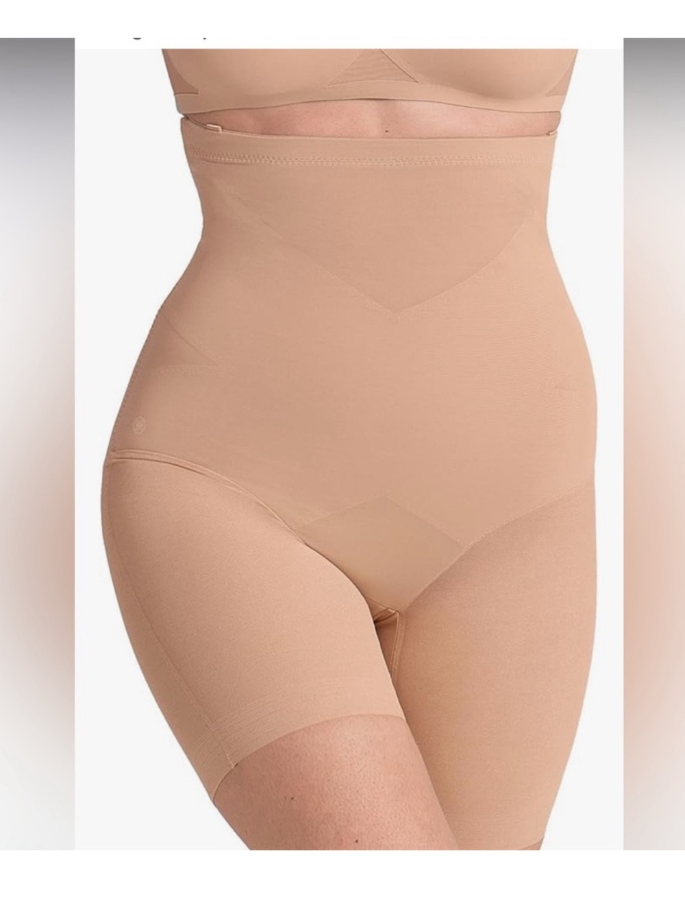 Honeylove SuperPower High-Waist Shaping Shorts — Beige